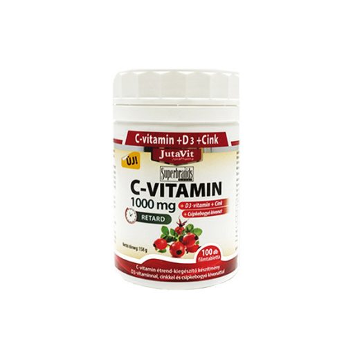 Jutavit C-vitamin 1000mg csipkebogyó D3 nyújtott hatású 100x