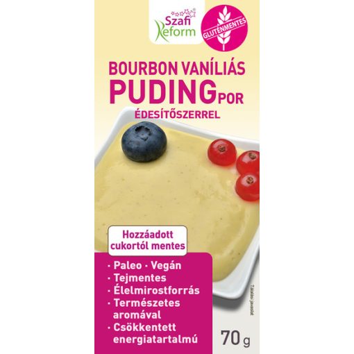 Szafi Reform Bourbon vaníliás pudingpor gluténmentes 70g