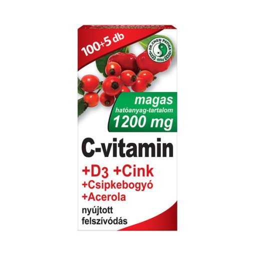 Dr.Chen C-vitamin 1200mg+D3+cink+acerola+csipkebogyó 105x