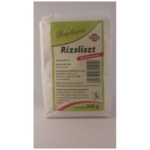 Barbara gluténmentes rizsliszt 500g