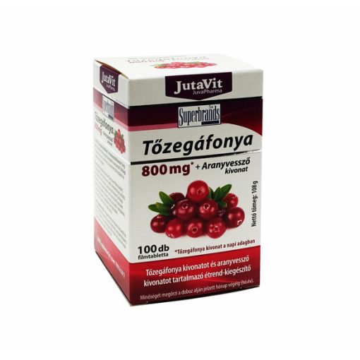 Jutavit Tőzegáfonya 800mg +aranyvessző tabletta 100x