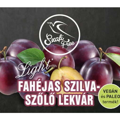 Szafi Free szilva-szőlő lekvár fahéjas light 350g