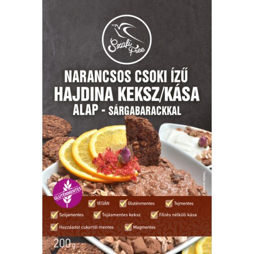 Szafi free narancsos csoki ízű hajdina keksz/kása alap 200g