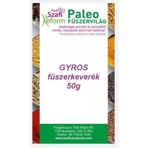 Szafi Reform gyros fűszerkeverék paleo 50g