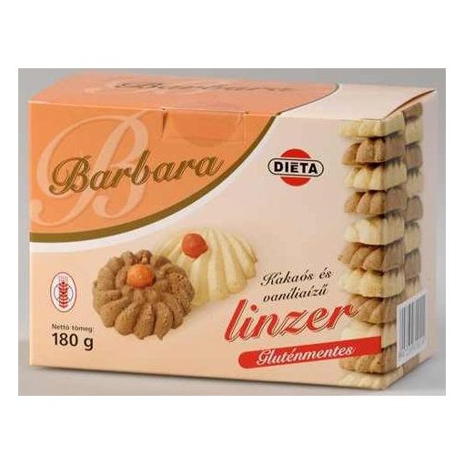 Barbara gluténmentes teasütemény kakaós-vaníliás linzer 150g